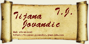 Tijana Jovandić vizit kartica